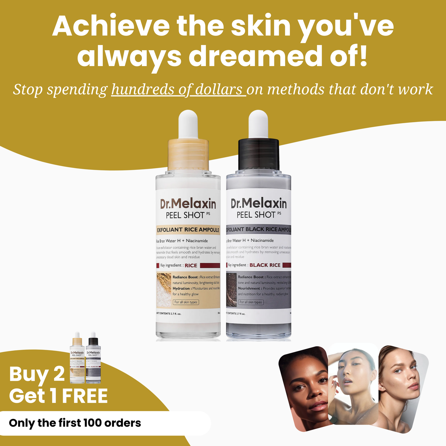 Dr.Melaxin Peel Shot Glow Rice Ampoule Duo